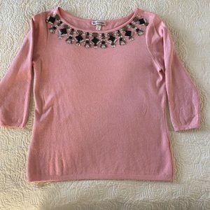 CB bejeweled sweater, blush pink. Size M